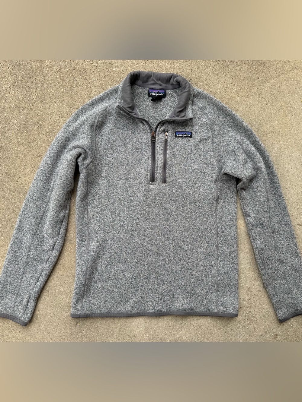 Women’s Grey Patagonia Better Sweater Quarter-Zip Fleece Pullover - Size Small